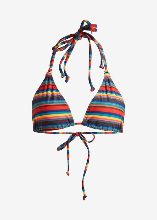 B.P.C biustonosz bikini wiązany kolorowy w paseczki 36.