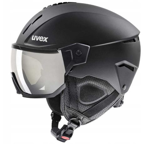 Kask Narciarski instinct visor black mat z goglami Uvex 59-61 cm