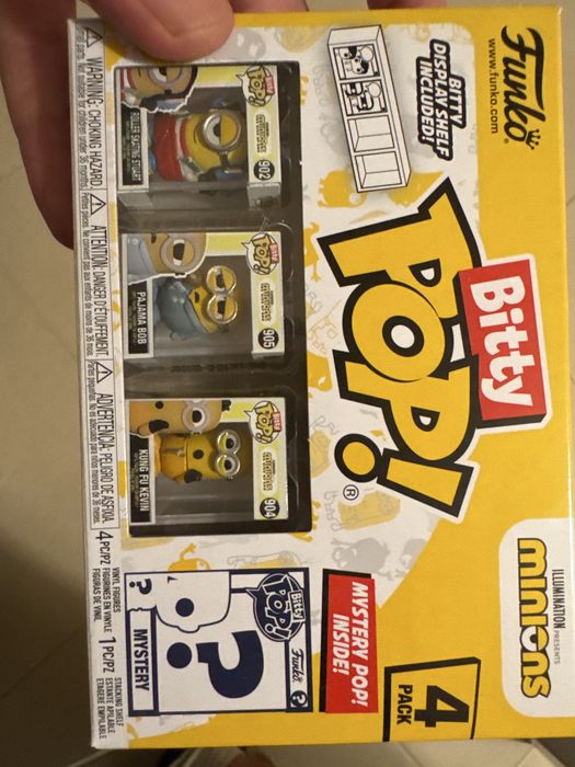 Bitty pop minions 4 unidades