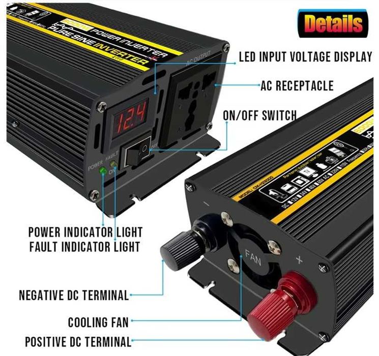 Инвертор преобразователь 24В/220в, 8000W