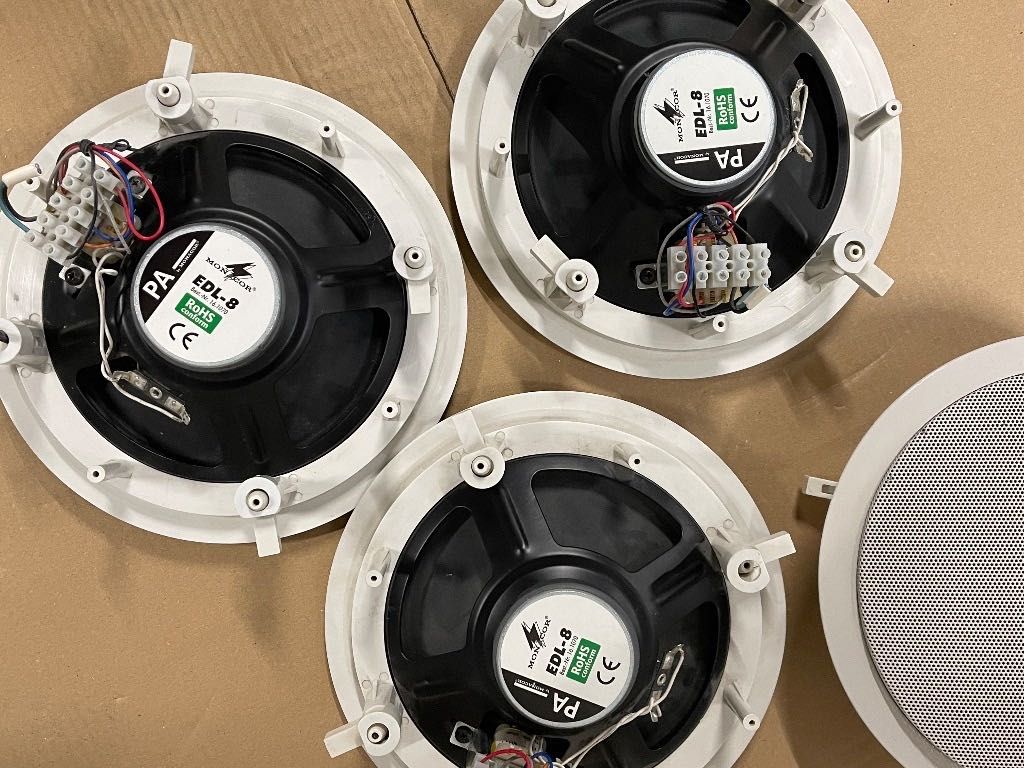 Głośnik sufitowy Monacor EDL-8 PA 100V ścienny