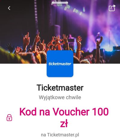 Kod na voucher do TICKETMASTER