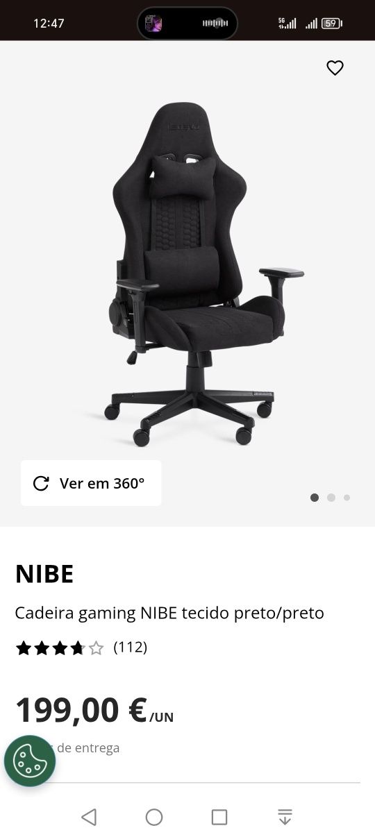 Cama alta, cadeira e mesa gamer