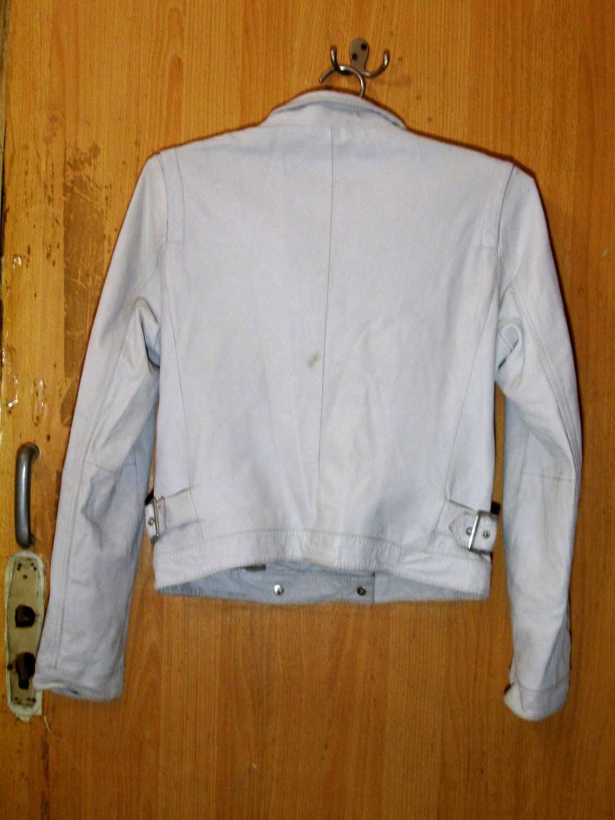 Куртка женская подростковая демисезон 42 размер кожзам белая