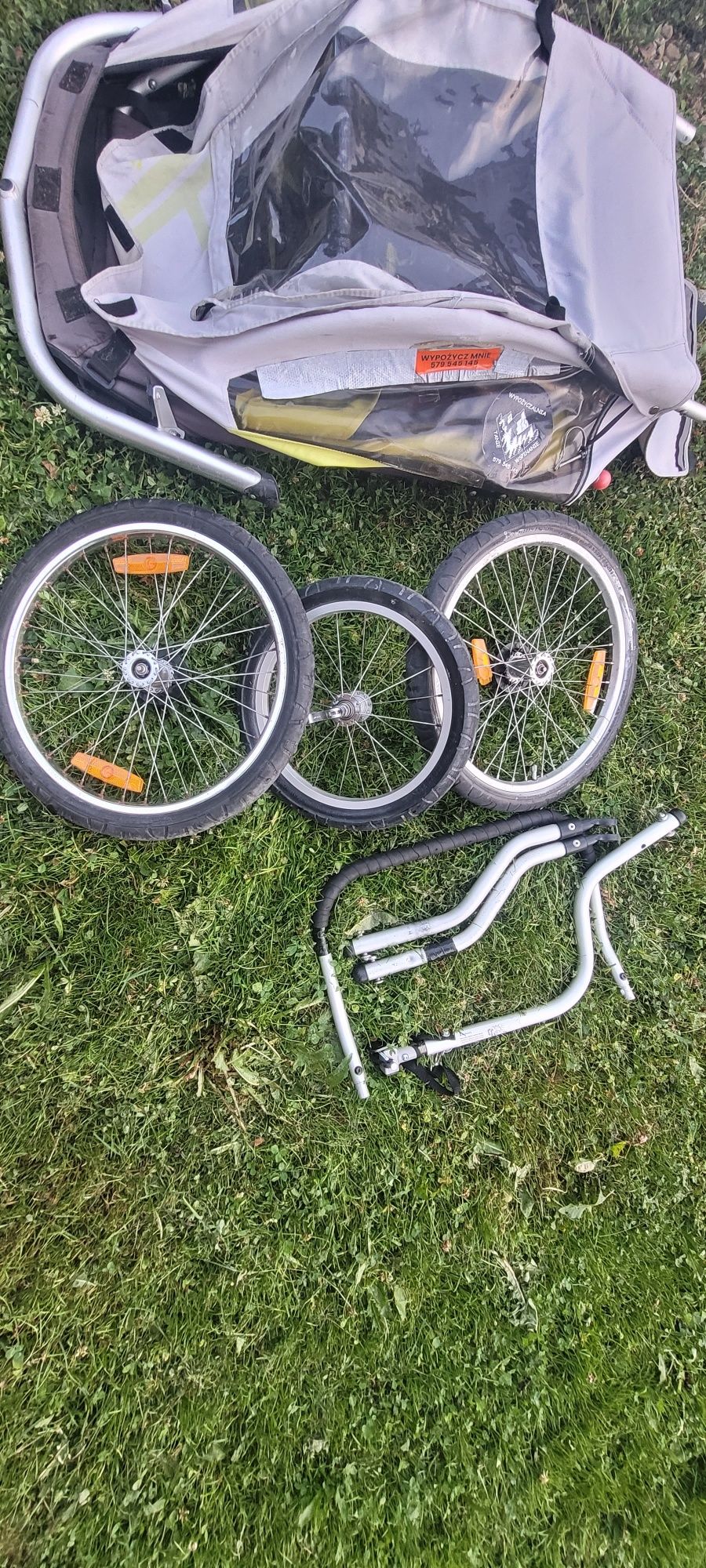 Riksza wózek podwójny przyczepka rowerowa xlc