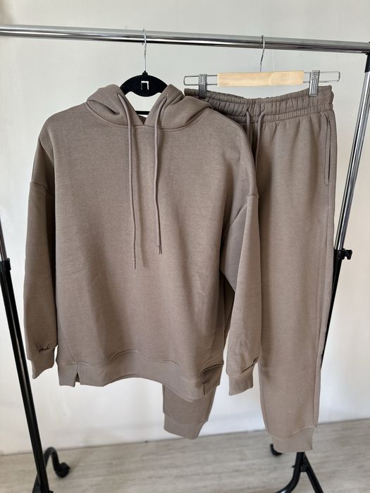 РОЗПРОДАЖ! Жіночий зимовий костюм оверсайз на флісі: худі + джогери