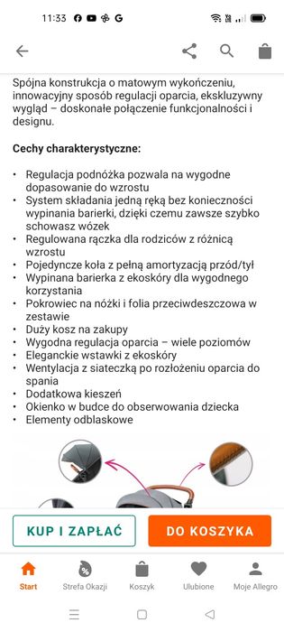 Wózek spacerowy Baby design