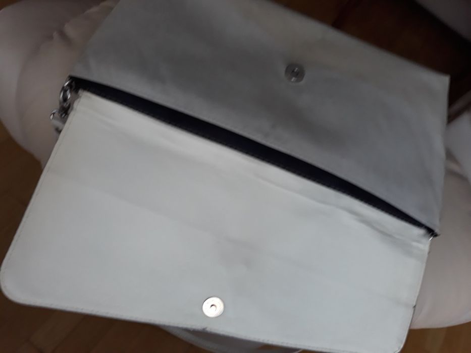 Клатч светло-бежевый из натуральной кожи, производство Польши