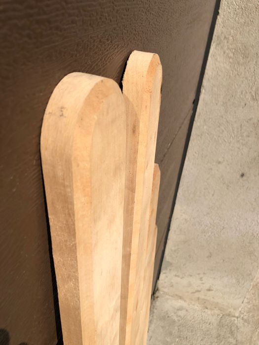 Sztachety ogrodzeniowe/rygle piękne szliffrez olcha 7x2.5cm110/130/150