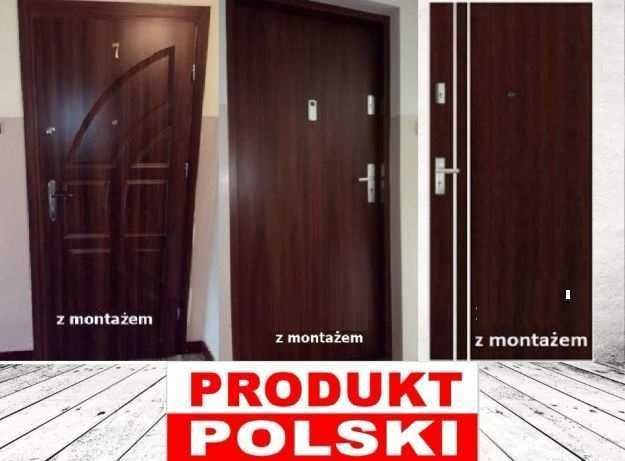 WYPRZEDAŻ ! Polskie drzwi ZEWNĘTRZNE -wejściowe antywłamaniowe  MONTAŻ