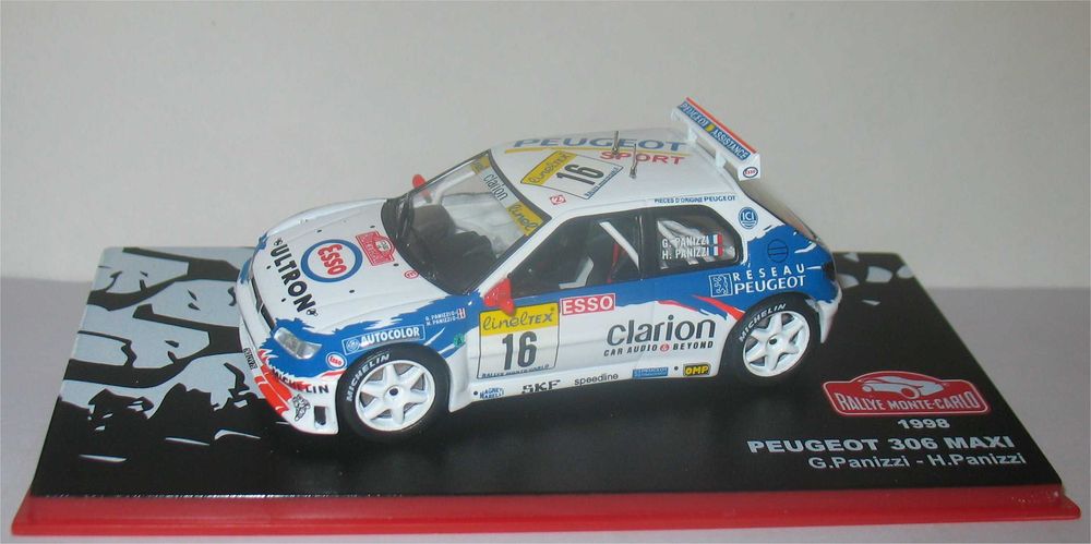 Altaya/Ixo - Peugeot 306 Maxi - 9º Monte Carlo 1998 - Gilles Panizzi