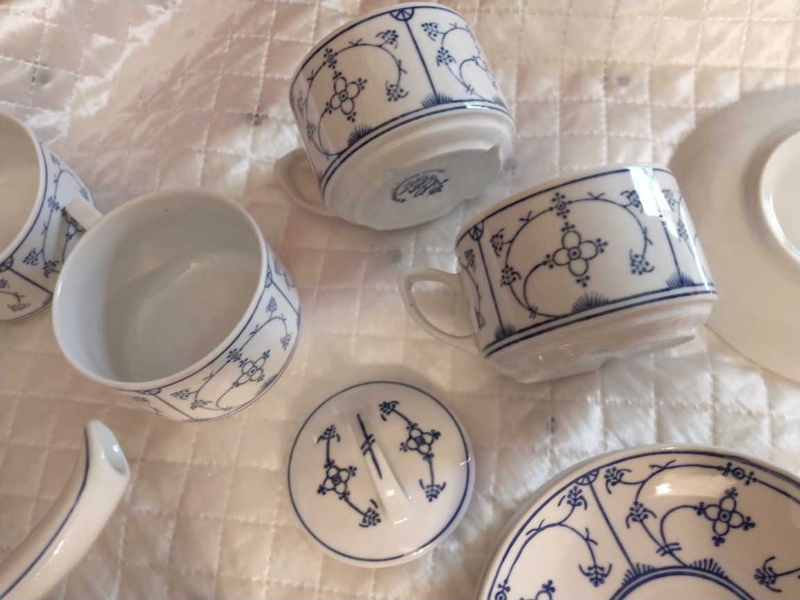 Zestaw  Blau Saks Jager porcelana staroć. indish blau