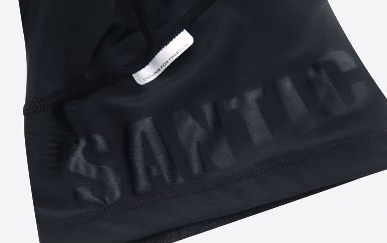 Spodenki krótkie z szelkami Santic rowerowe kolarskie czarno-białe M