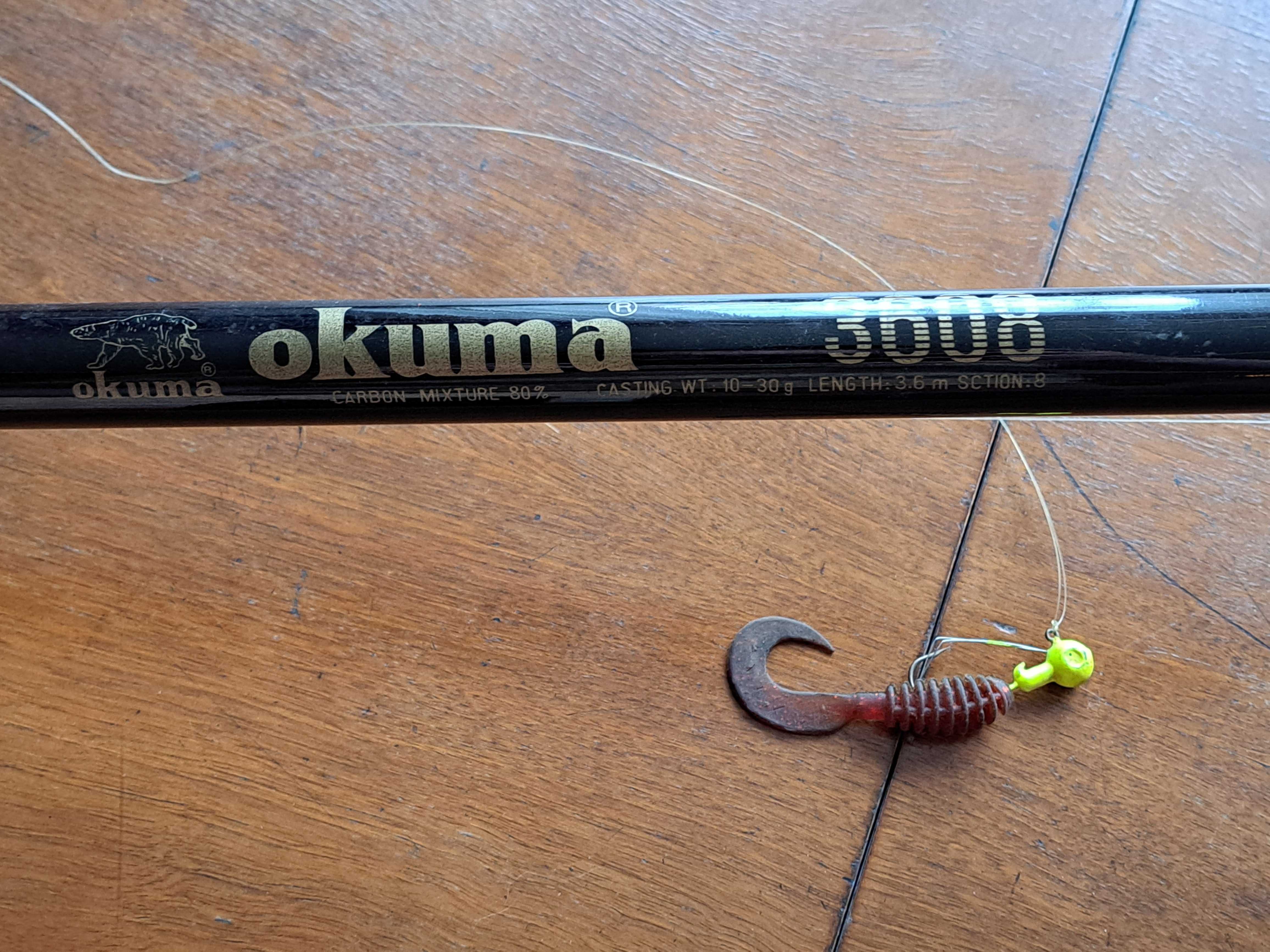 KOMPLET Wędka OKUMA 3,6 metra + kołowrotek + żyłka + spławik