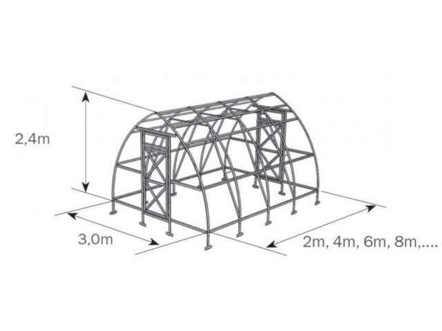 Szklarnia ogrodowa, cieplarnia z poliweglanu 6m2