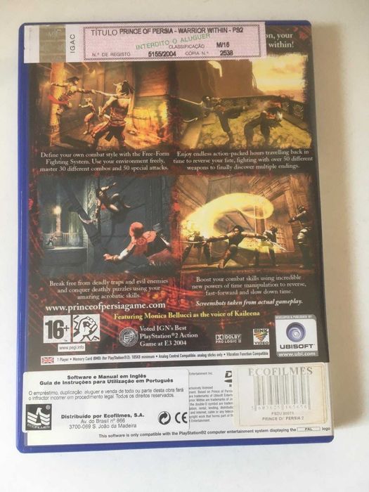 PS2 - Prince of Persia: Warrior Within