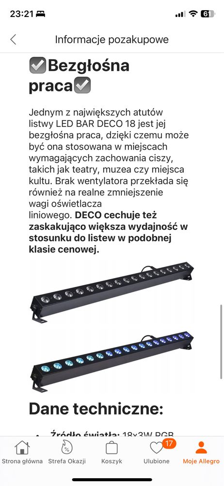 led bar listwa świetlna dekoracyjna LIGHT4ME LED BAR DECO 18