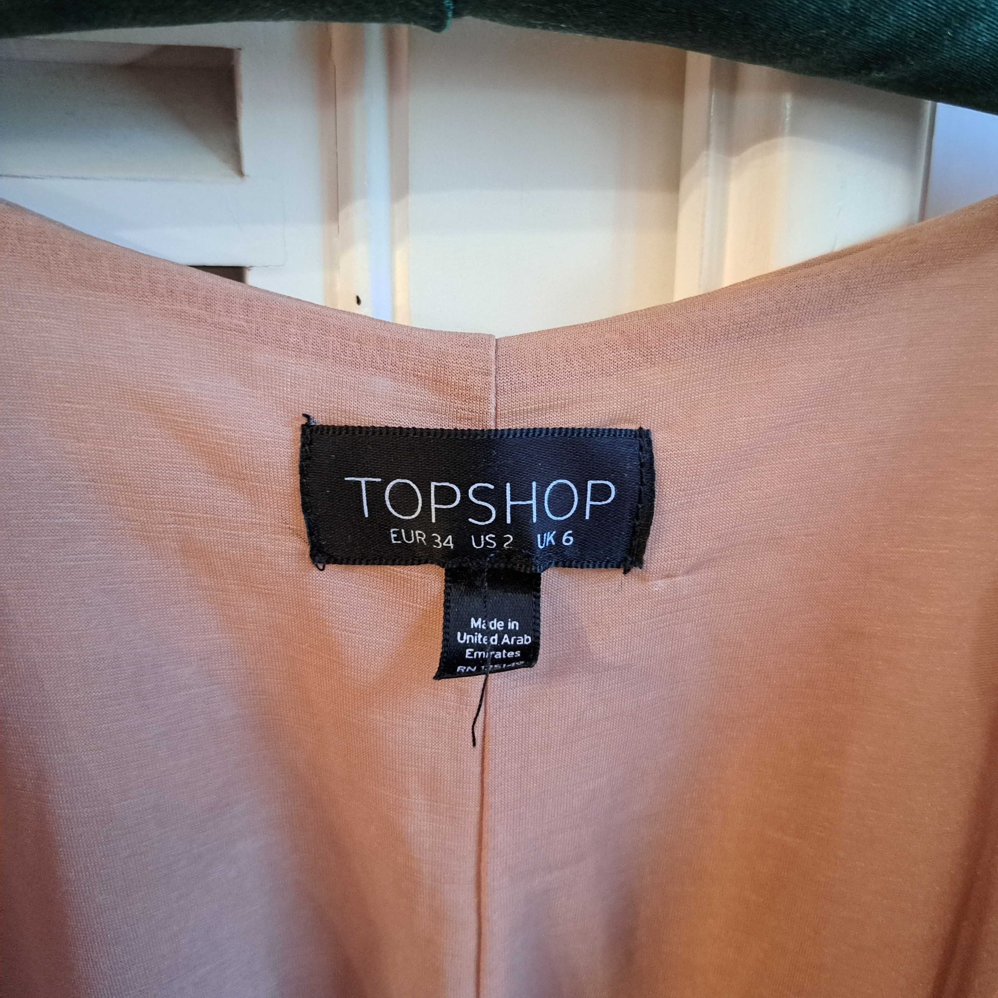 14 42 TOPSHOP tunika sukienka w kolorze toffi Sylwester święta