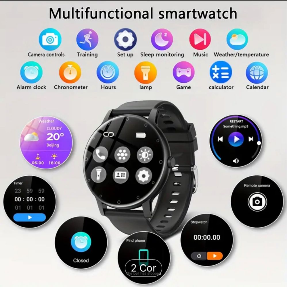 Smartwatch Hiphone com conexao ao telefone