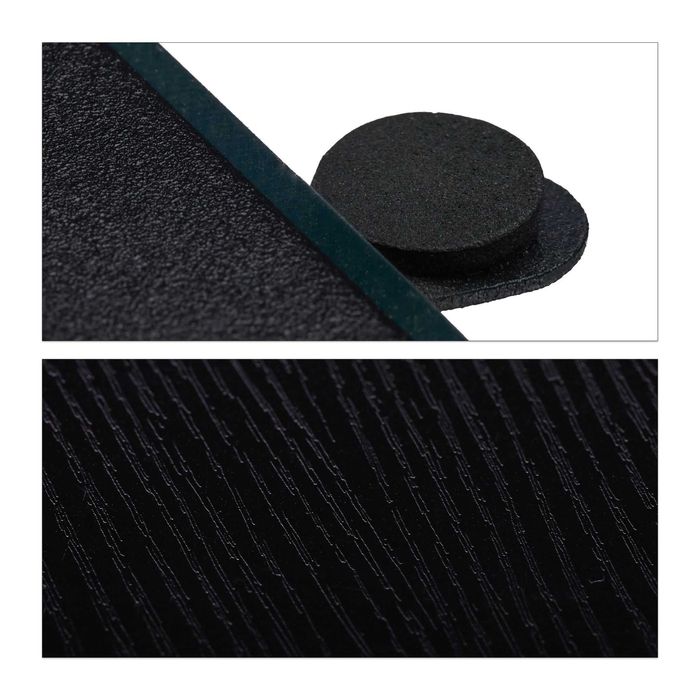 Stolik konsolowy ze szklanym blatem czarny Relaxdays