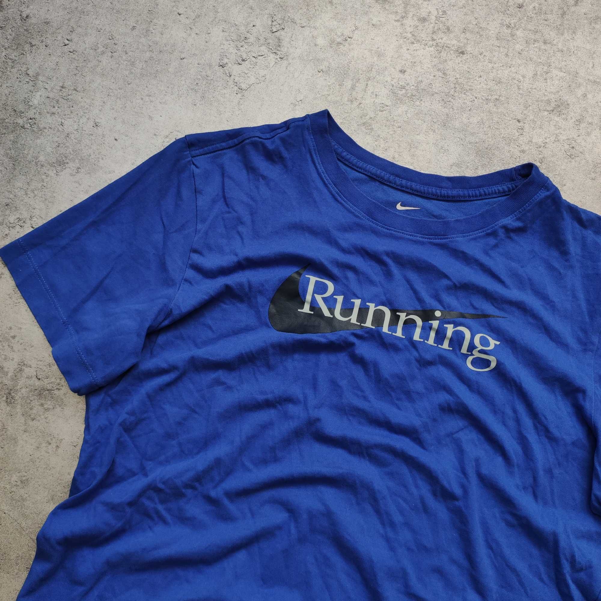 MĘSKA Koszulka Bawełna PREMIUM Granatowa Nike Dri-Fit Running Active