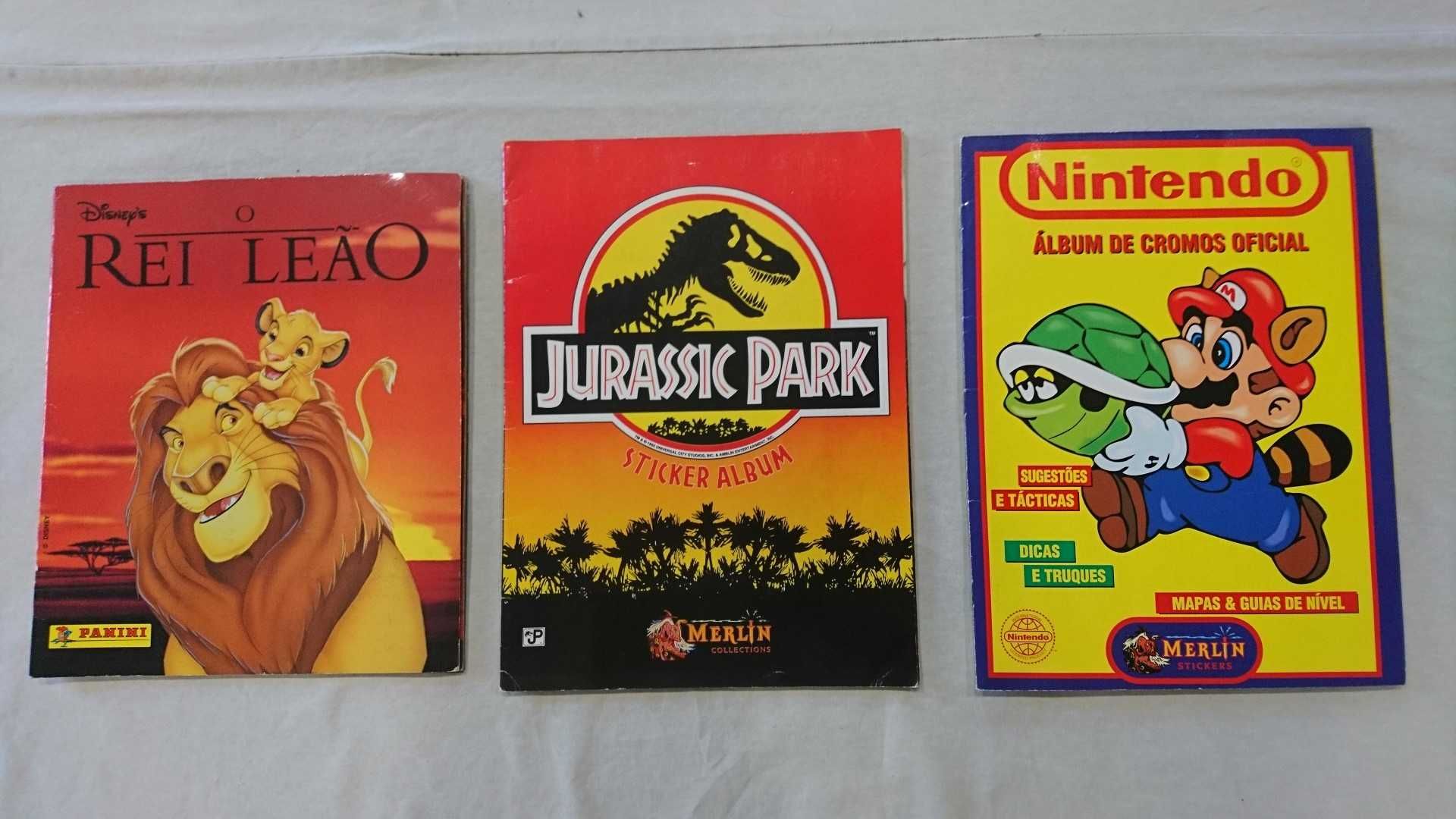 Cadernetas: Rei Leão; Jurassic Park; Mask; Cleópatra; Rua Sésamo