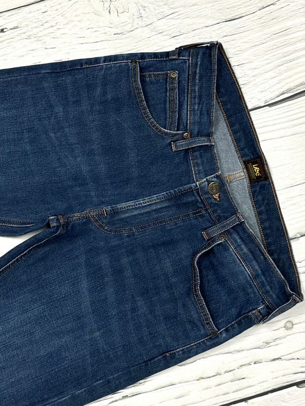Lee Luke Jeansy Męskie Spodnie Slim Fit Logowane r. W30 L32