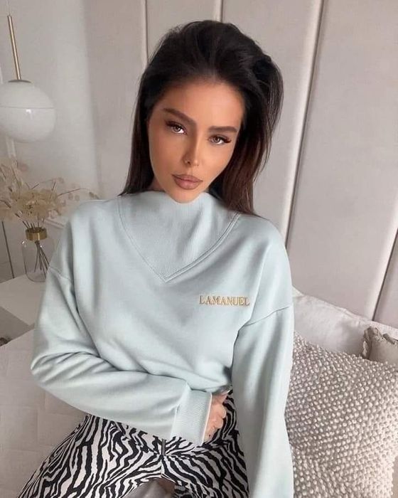 Bluza LAMANUEL Colorful Uni blekitna zielona jablko