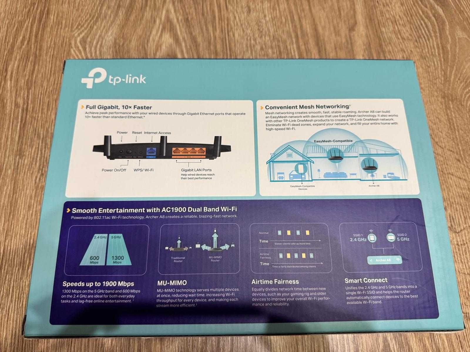 Роутер TP-Link Archer A8 AC1900 1900Мбіт/с 2.4 ГГц/5 ГГц MU-MIMO