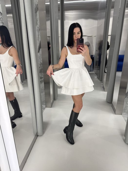 Платье коктельное/вечернее белое мини CHER 17