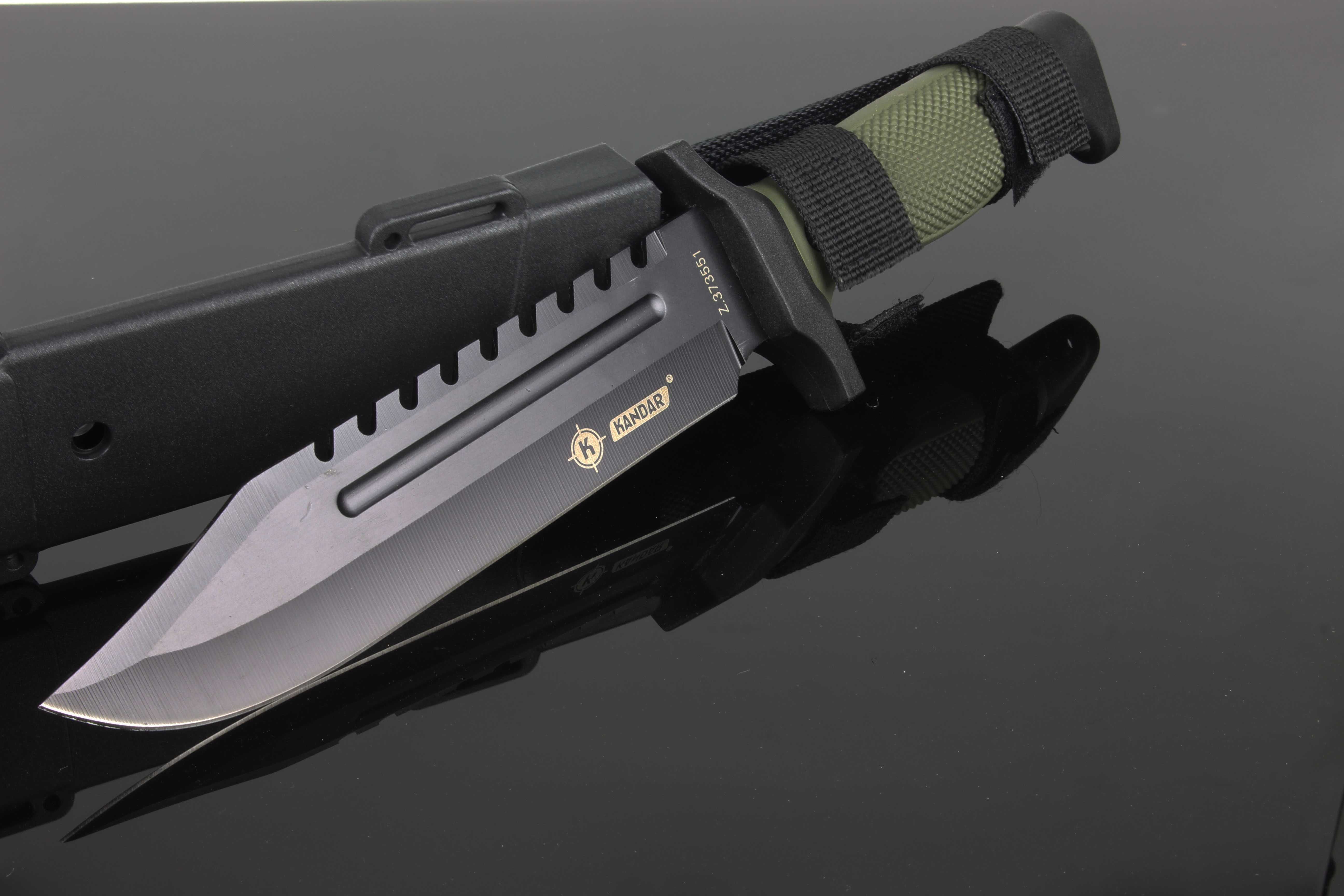 Nóż wojskowy taktyczny Kandar ABS kabura zęby ND66