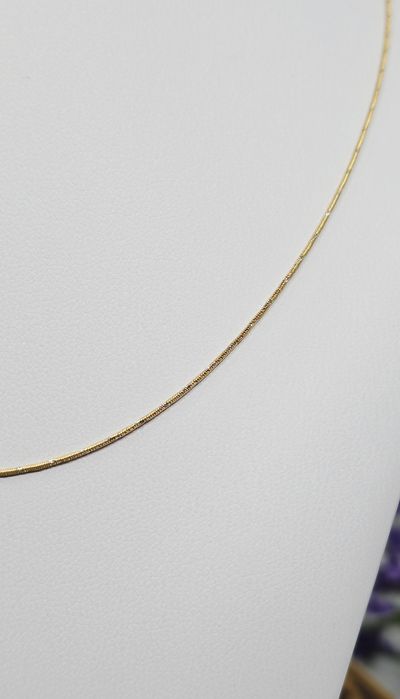 Złoty łańcuszek splot żmijka próba 585 14k