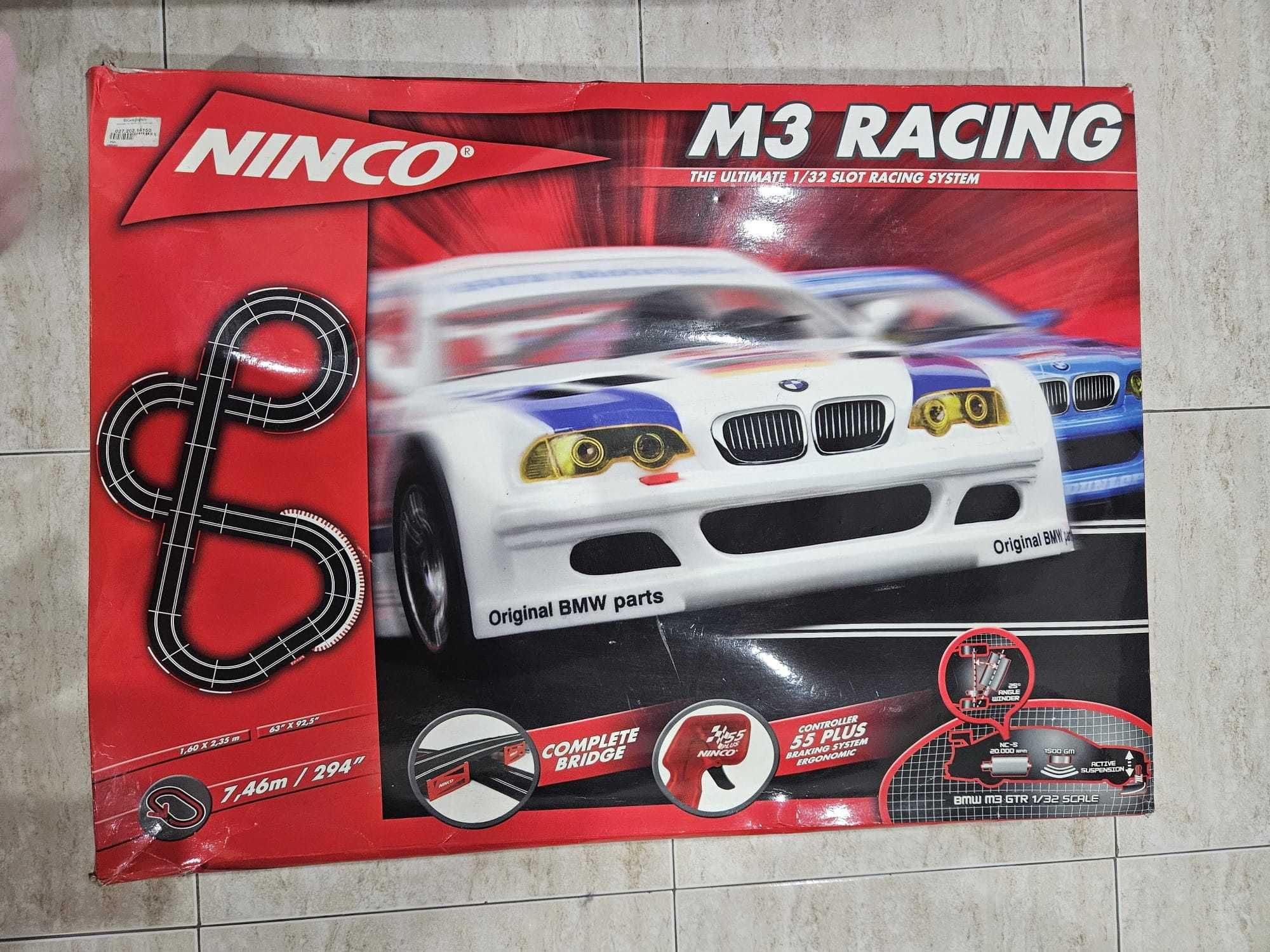 Pista Slot Ninco M3 Racing 1/32 + carros Fly Racing Porsche GT1