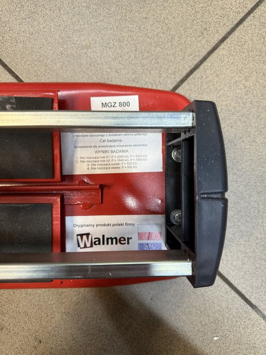 Maszynka ręczna do cięcia płyek Walmer MGZ 800mm. Jak nowa, raz użyta