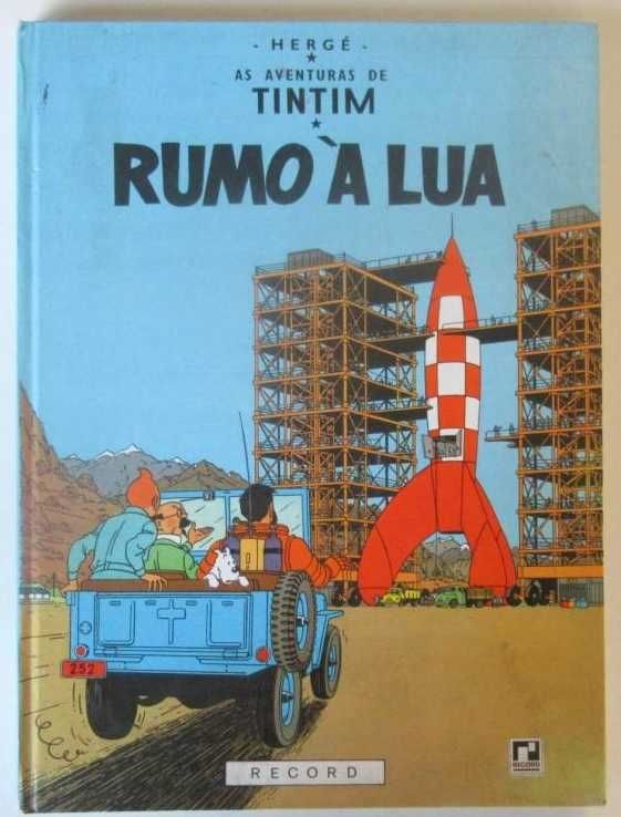 TinTim -Rumo a lua CAPA DURA - editora record -raro -portes CTT grátis