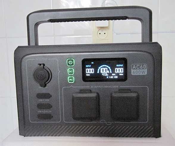 Зарядная станция Bluetti AC60 600 Вт в упаковке с гарантией Розетка