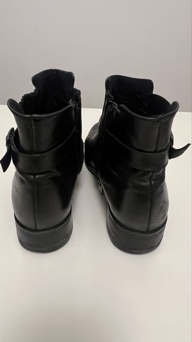 Czarne sztyblety botki skórzane 37