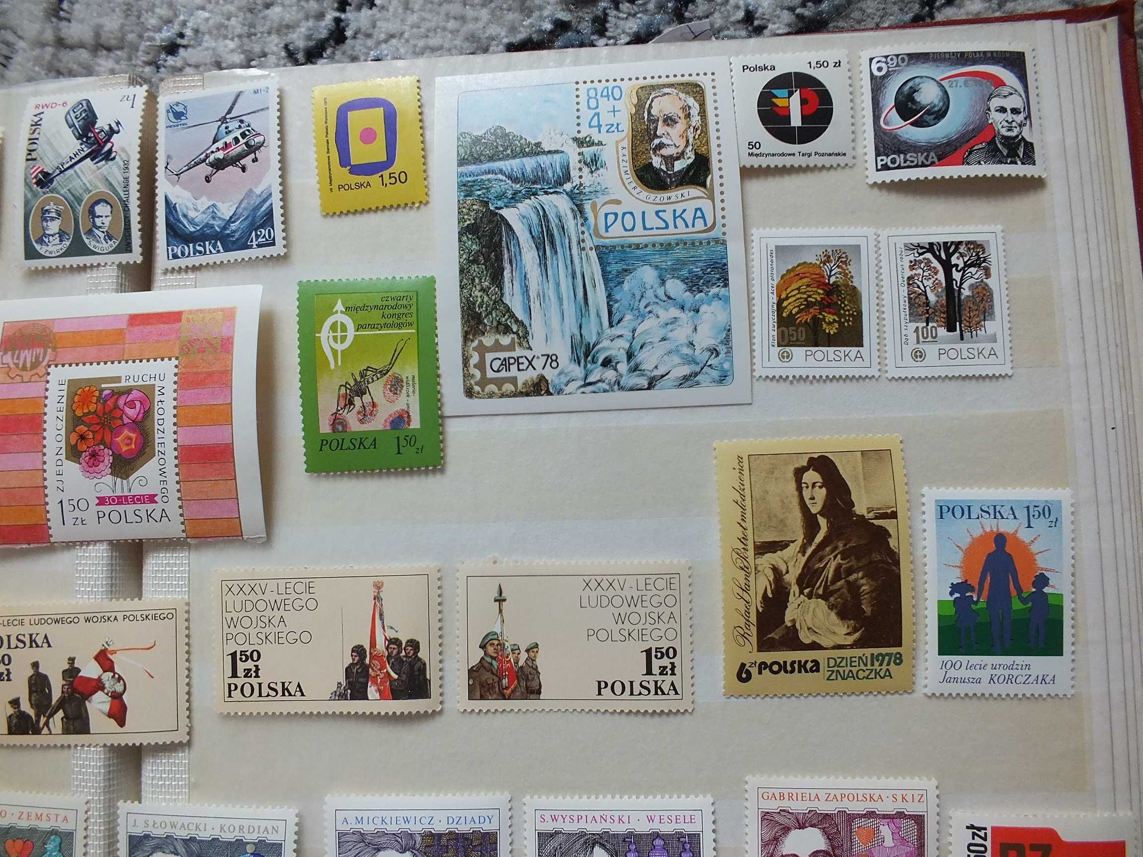 zestaw 38szt. znaczki,blok 1978r.,Polska PRL czyste,klej ,bez podlepki