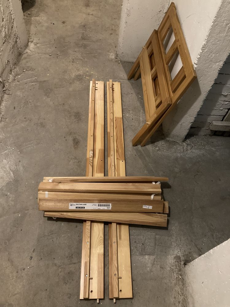 Łóżko Ikea - rama Kritter i szczeble Sultan Lade 70x160 cm