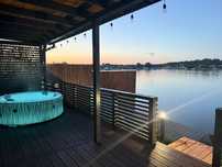 Domek nad jeziorem Spalona z jacuzzi  - prywatna plaża - kajak - taras
