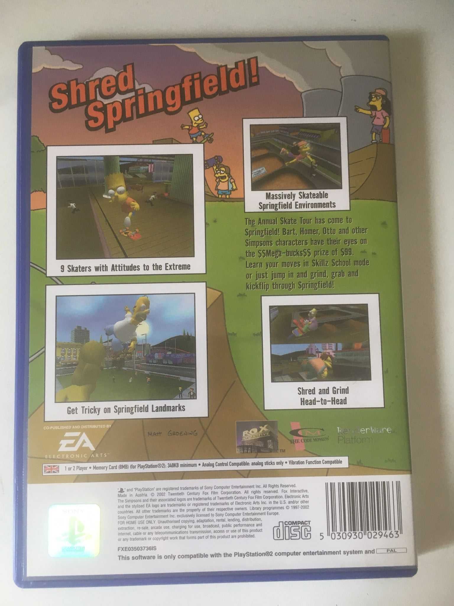 PS2 - The Simpsons Skateboarding