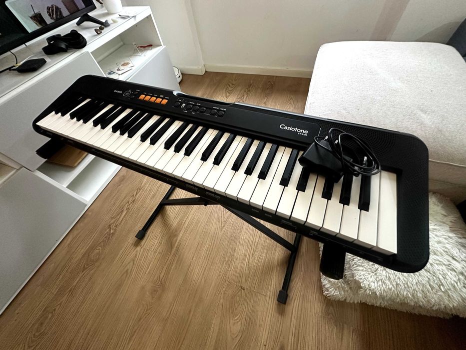 Kit Teclado Casiotone CT-S100 + Suporte + Fonte