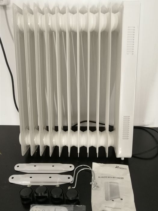 Grzejnik olejowy TRESKO 2500W,WIFI,pilot,szklany panel dotykowy,