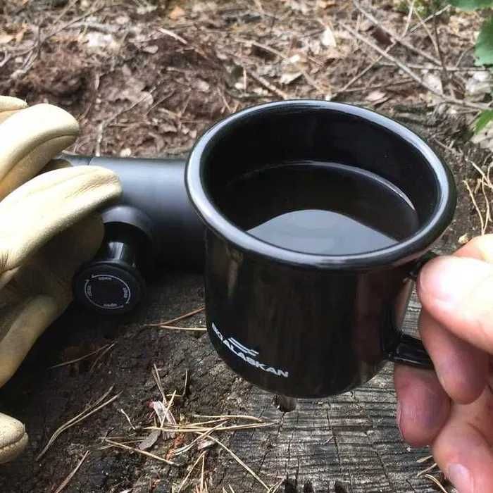 Big Alaskan- Kubek Emaliowany 250ml Czarny Gat.2 x 2