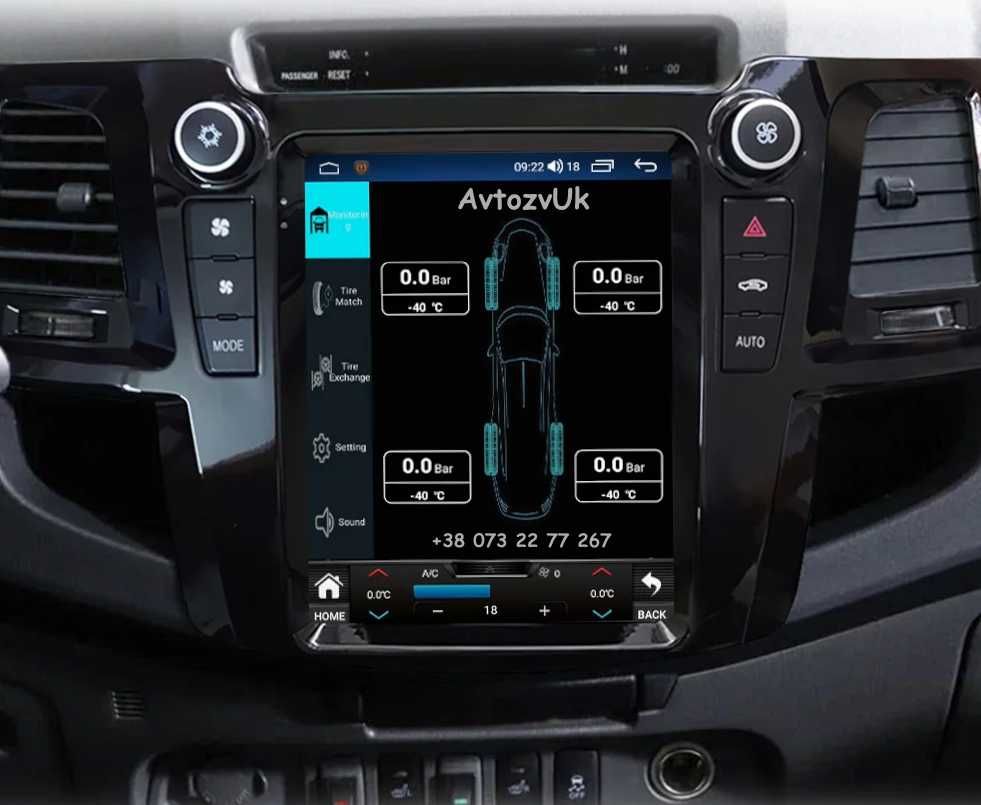 Магнитола HILUX Toyota SURF Хилюкс GPS Tesla 2 дин CarPlay Android 14