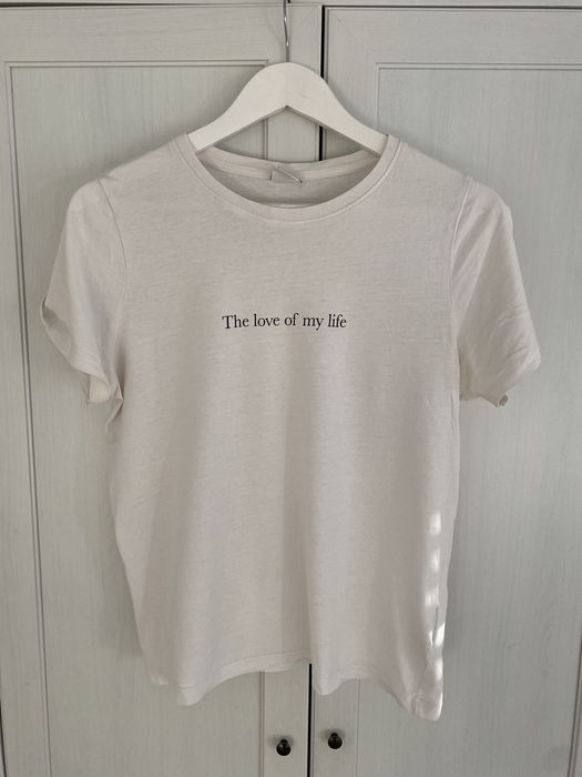 Biały T-shirt z napisem pinterest tumblr