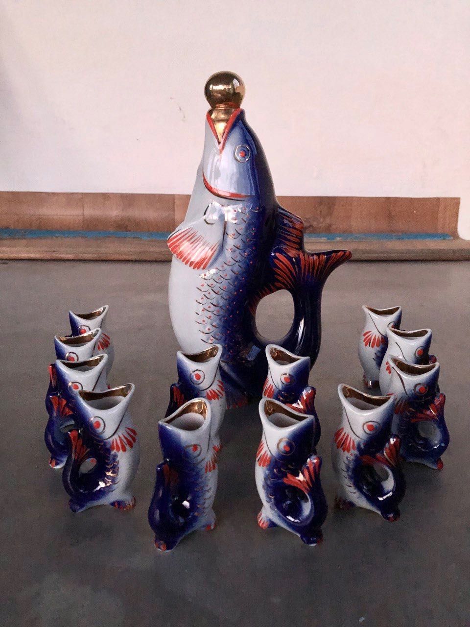 Рибки чарки радянські порцелянові фарфорові з позолотою/ ссср