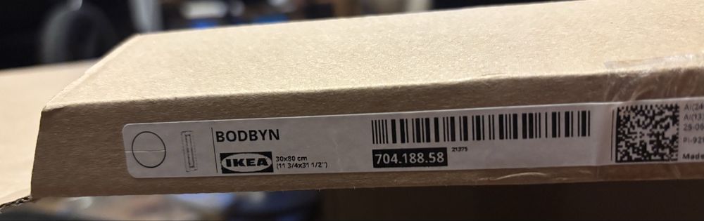 Front  IKEA BODBYN 30x80