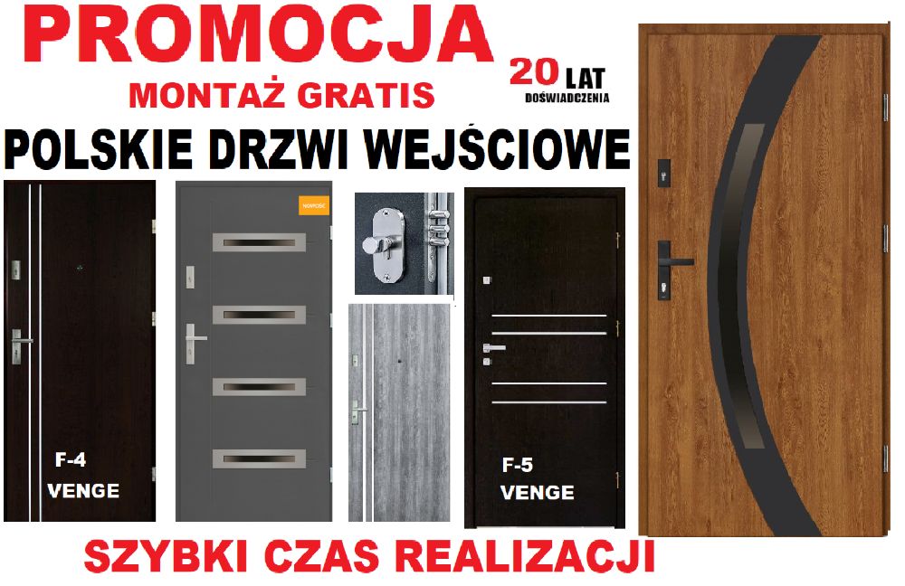 Drzwi zewnętrzne z montażem -WEJŚCIOWE do mieszkania,WEWNĄTRZKLATKOWE