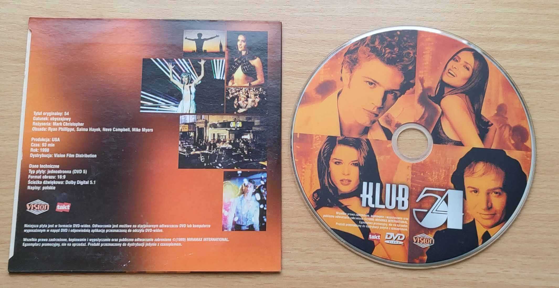 Klub 54 - film na płycie dvd - Salma Hayek, Ryan Phillippe ...